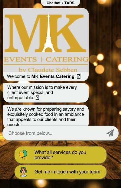 Event Catering Chatbotchatbot