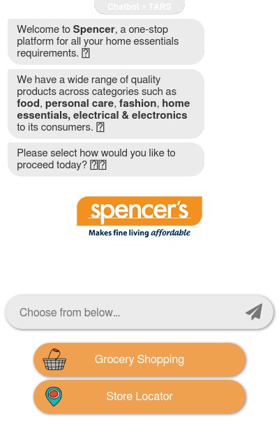 Online Grocery Shopping Chatbot chatbot