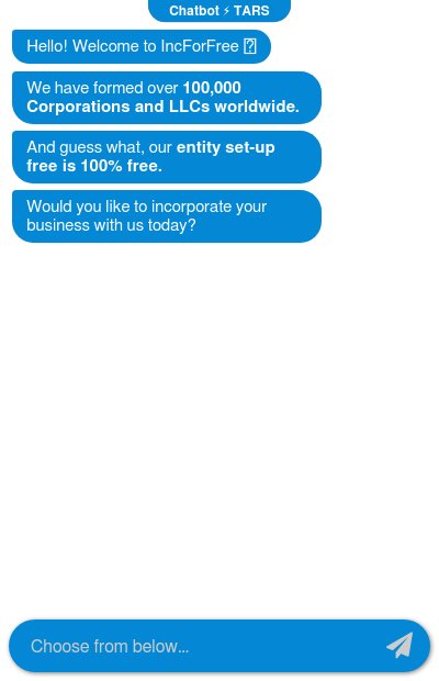 Chatbot for Company Incorporation Serviceschatbot