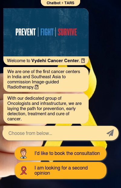 Appointment Booking Chatbot for Cancer Center chatbot