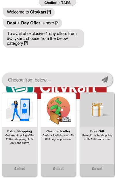 Citykart Offers Chatbot Templatechatbot