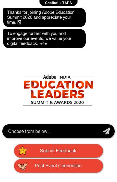 Adobe Event Feedback Chatbotchatbot