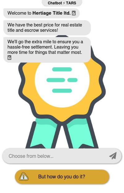 Chatbot for Real Estate Title and Escrow Serviceschatbot