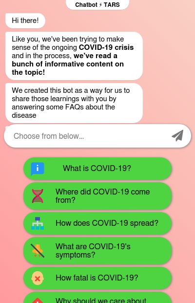 COVID-19 FAQ Chatbotchatbot