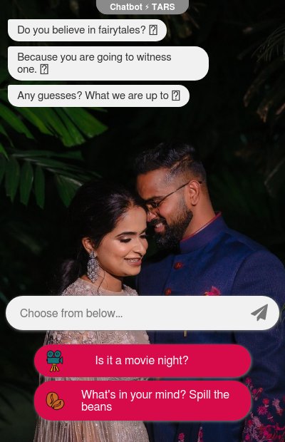 Naimisha and Koushik Wedding Invitechatbot