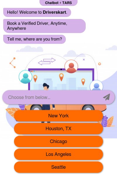 Book a Verified Driver on a Chatbotchatbot