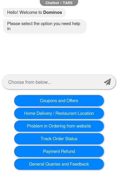 Dominos Customer Support Botchatbot