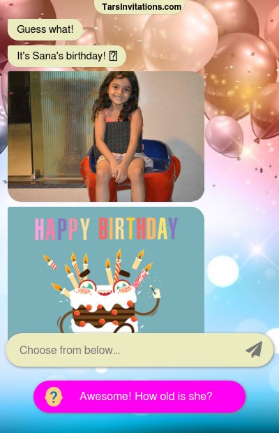 Birthday Invitation Botchatbot