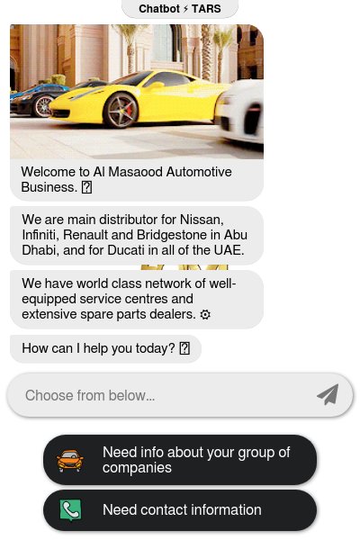 Chatbot for Automotive Group of Companies chatbot