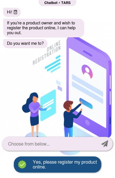 Product Registration Chatbotchatbot
