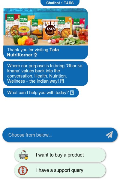 Chatbot for Consumer Product Companychatbot