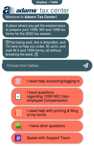 Adams Tax Centerchatbot