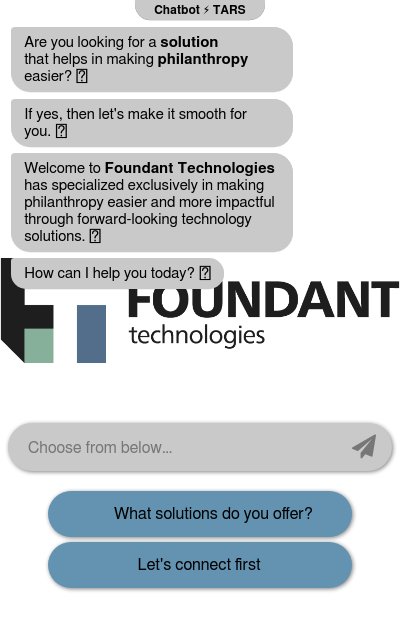 Chatbot for Philanthropy Solution Chatbotchatbot